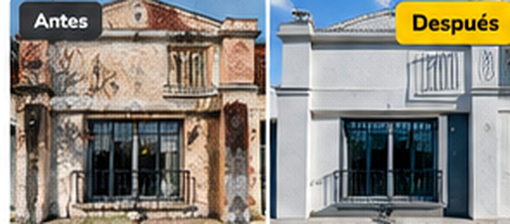Ejemplo ilustrativo de pintura de frente exterior